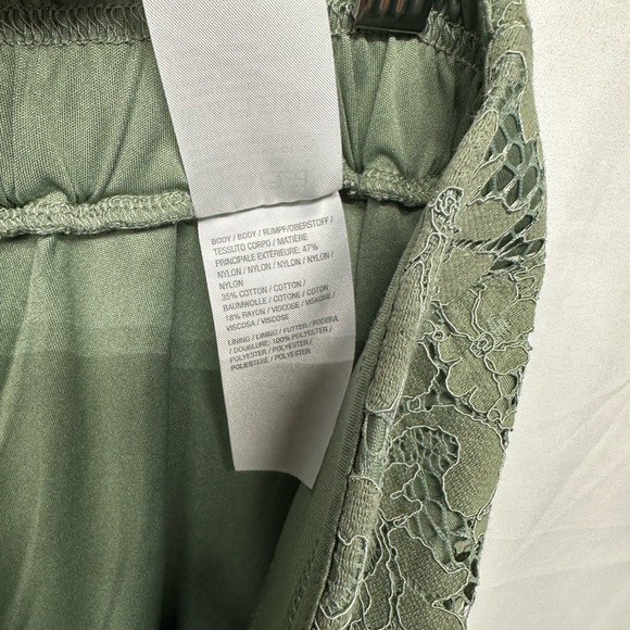 Isaac Mizrahi Live Sage Green Lace Pull-On Pants Size Small - Picture 6 of 9